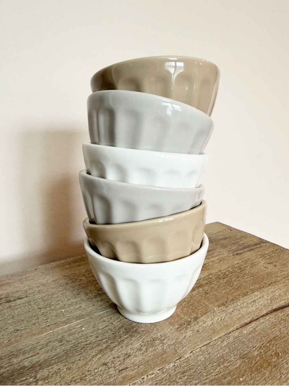 anthropologie | the latte stoneware nut bowls | assorted set of 6